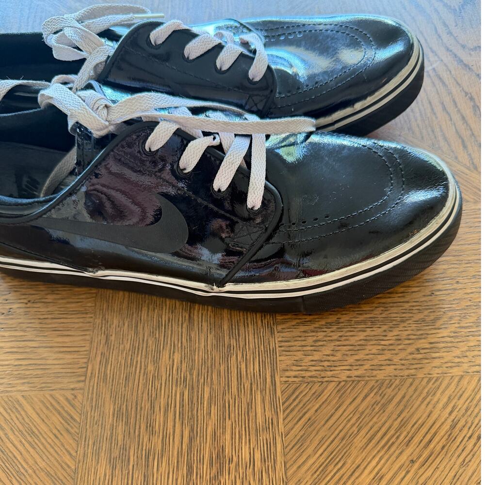 Nike SB x Lockwood Stefan Janoski PR QS Patent Black 9 - Picture 3 of 5
